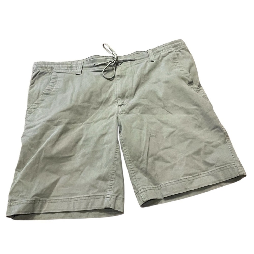 Casuals Roundtree & Yorke Men's Shorts Green 42 Elastic Waist Tie At Waist